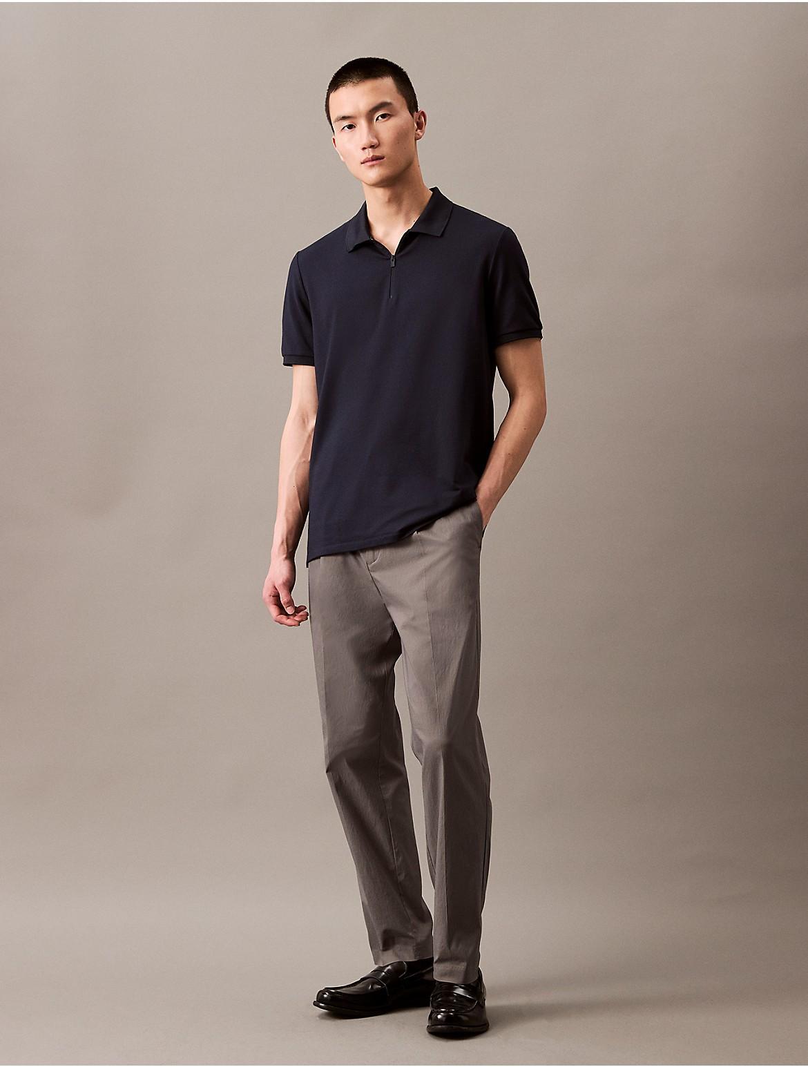Calvin Klein Men's Tech Zip Polo Shirt - Blue - XS Product Image