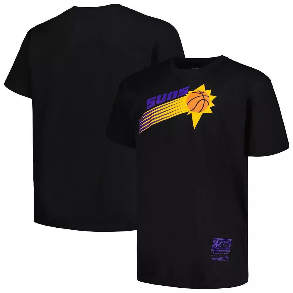 Men's Mitchell & Ness Black Phoenix Suns Big & Tall Hardwood Classics Vintage Logo T-Shirt, Size: XLT, Phx Black Product Image