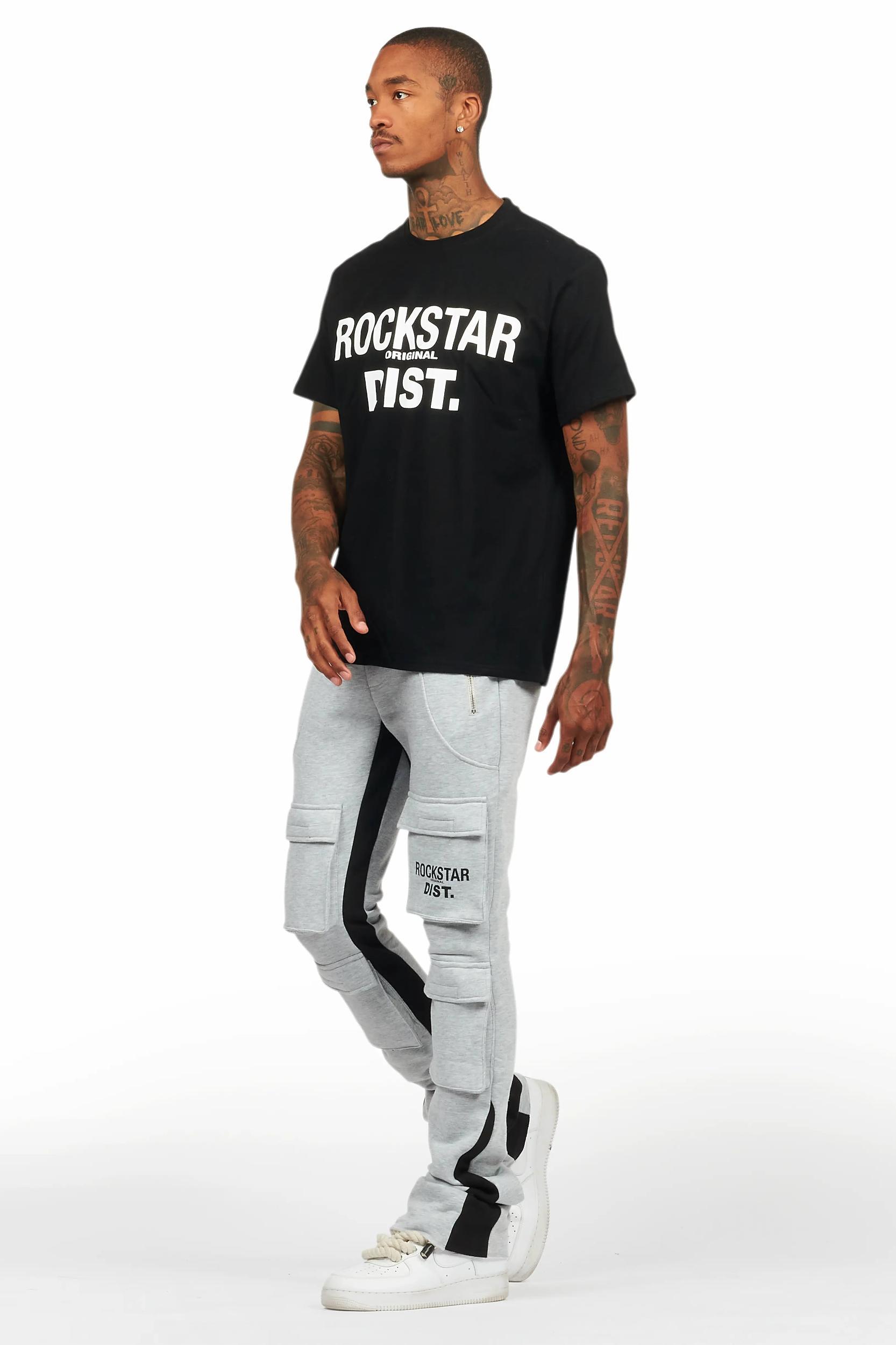 Antoon Heather Grey T-Shirt/Stacked Flare Track Set Male Product Image