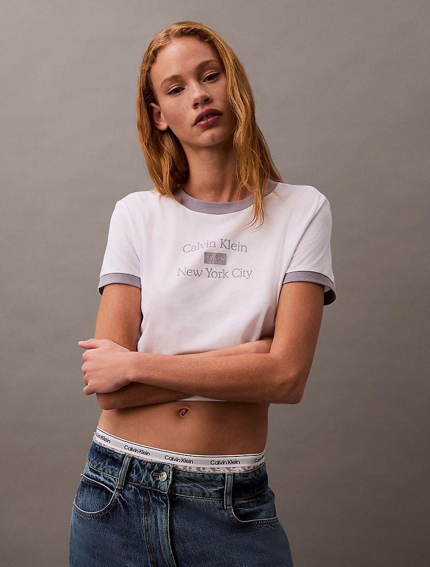 Logo Graphic Cropped Classic T-Shirt Product Image