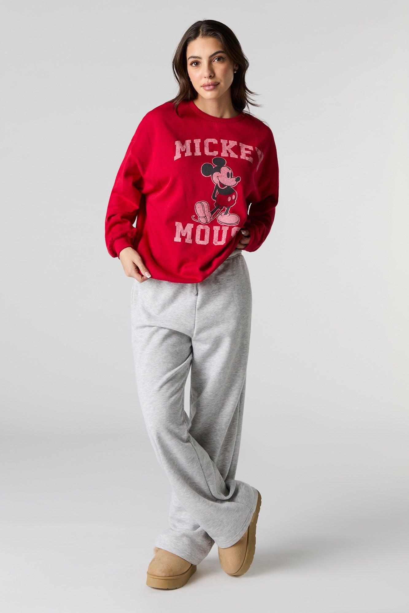 Mickey Mouse Graphic Fleece Sweatshirt Female Product Image