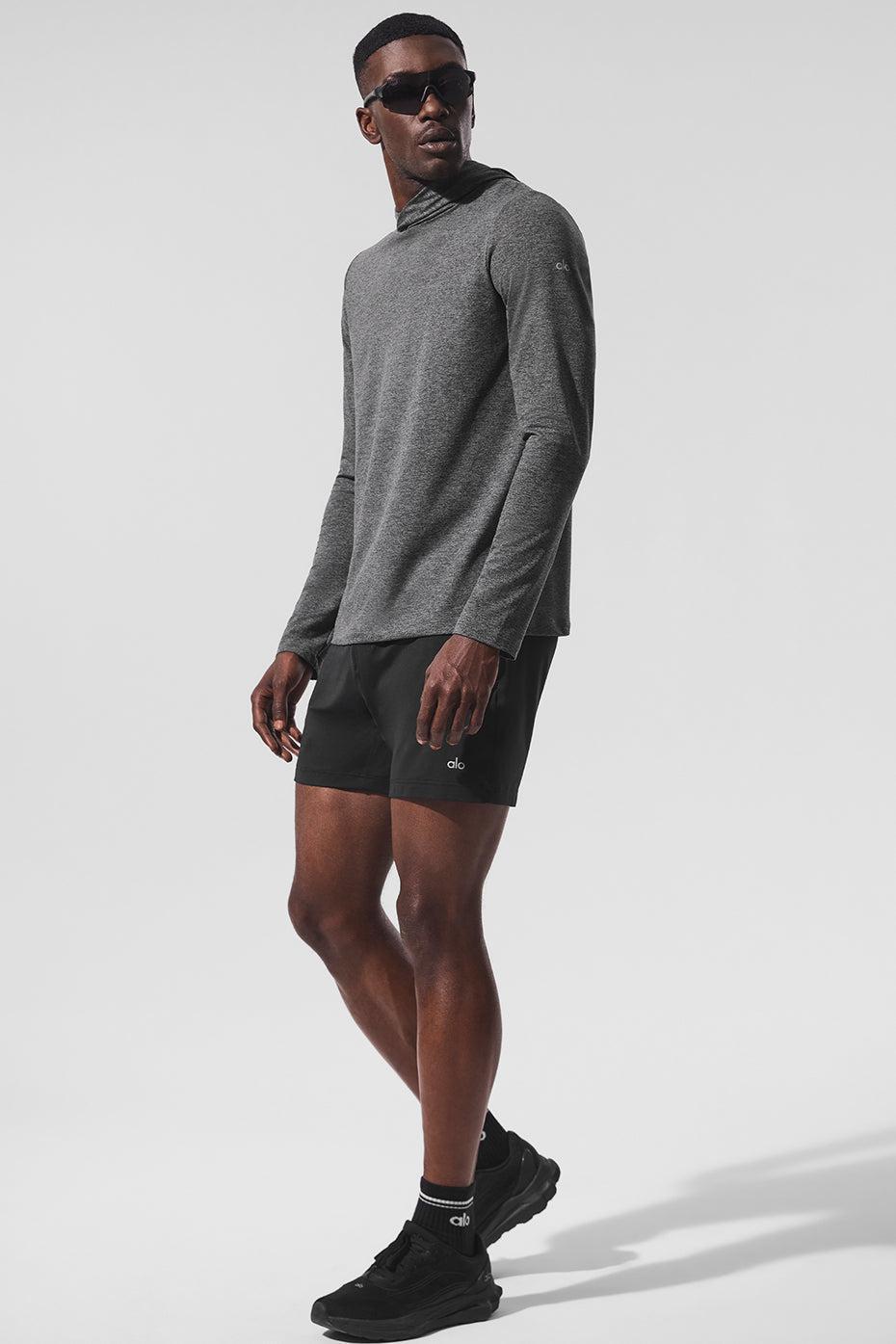 Conquer Reform Long Sleeve With Hood - Dark Heather Grey Product Image
