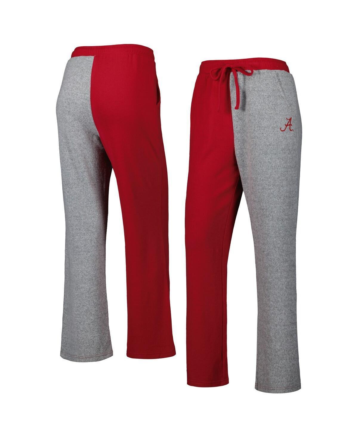 Women's ZooZatz Crimson/Gray Alabama Crimson Tide Colorblock Cozy Tri-Blend Lounge Pants, Size: Small, Red Product Image