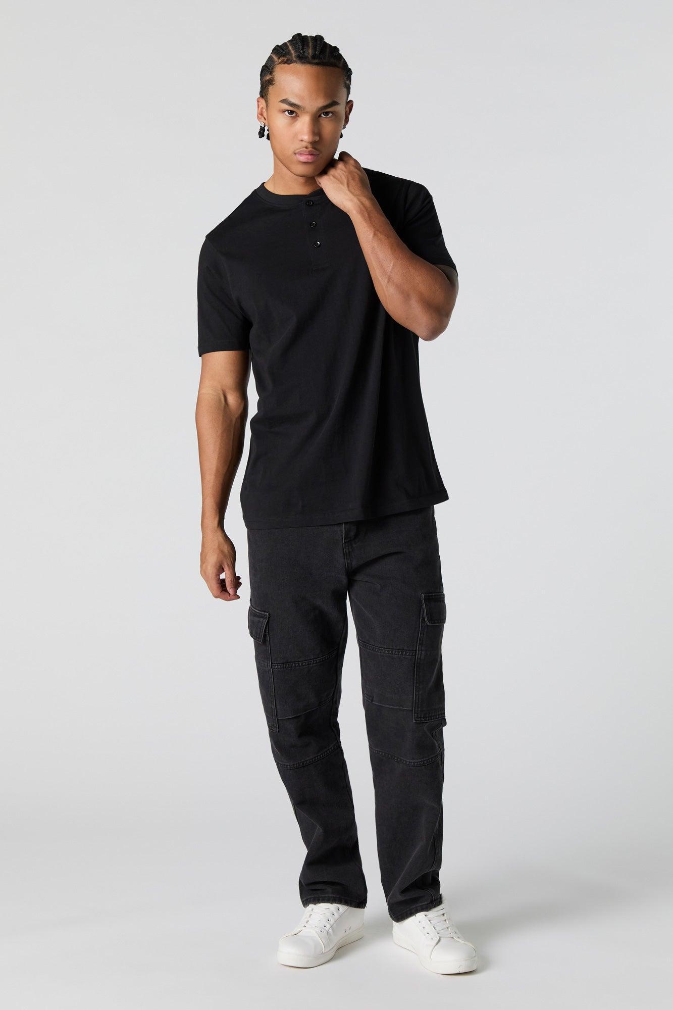 Solid Henley T-Shirt Male Product Image