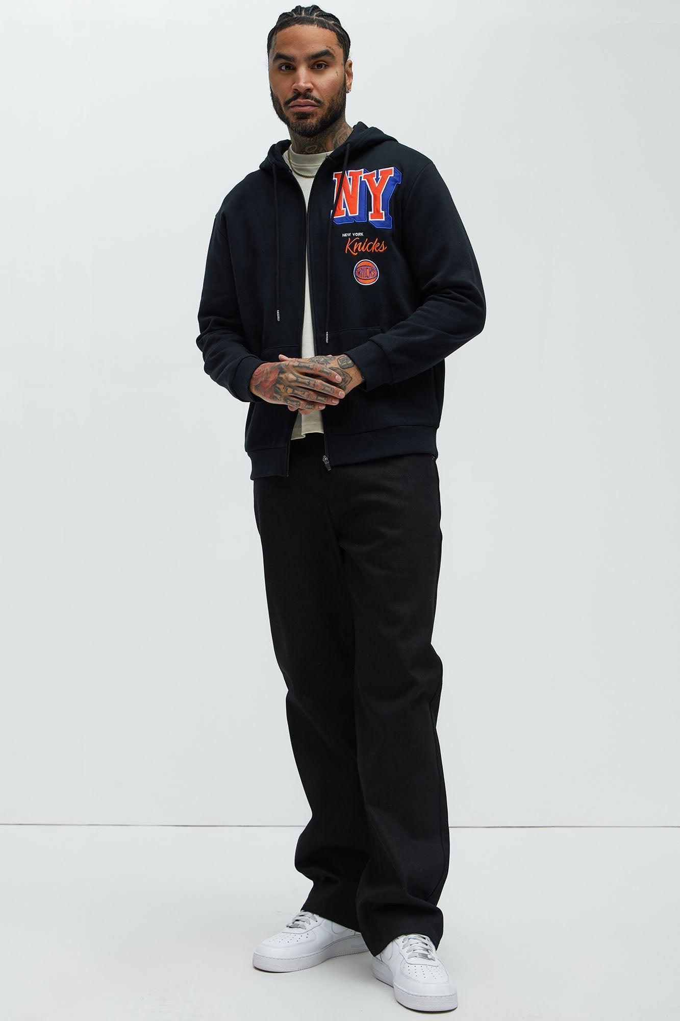 Knicks Bold Zip Up Hoodie - Black Product Image