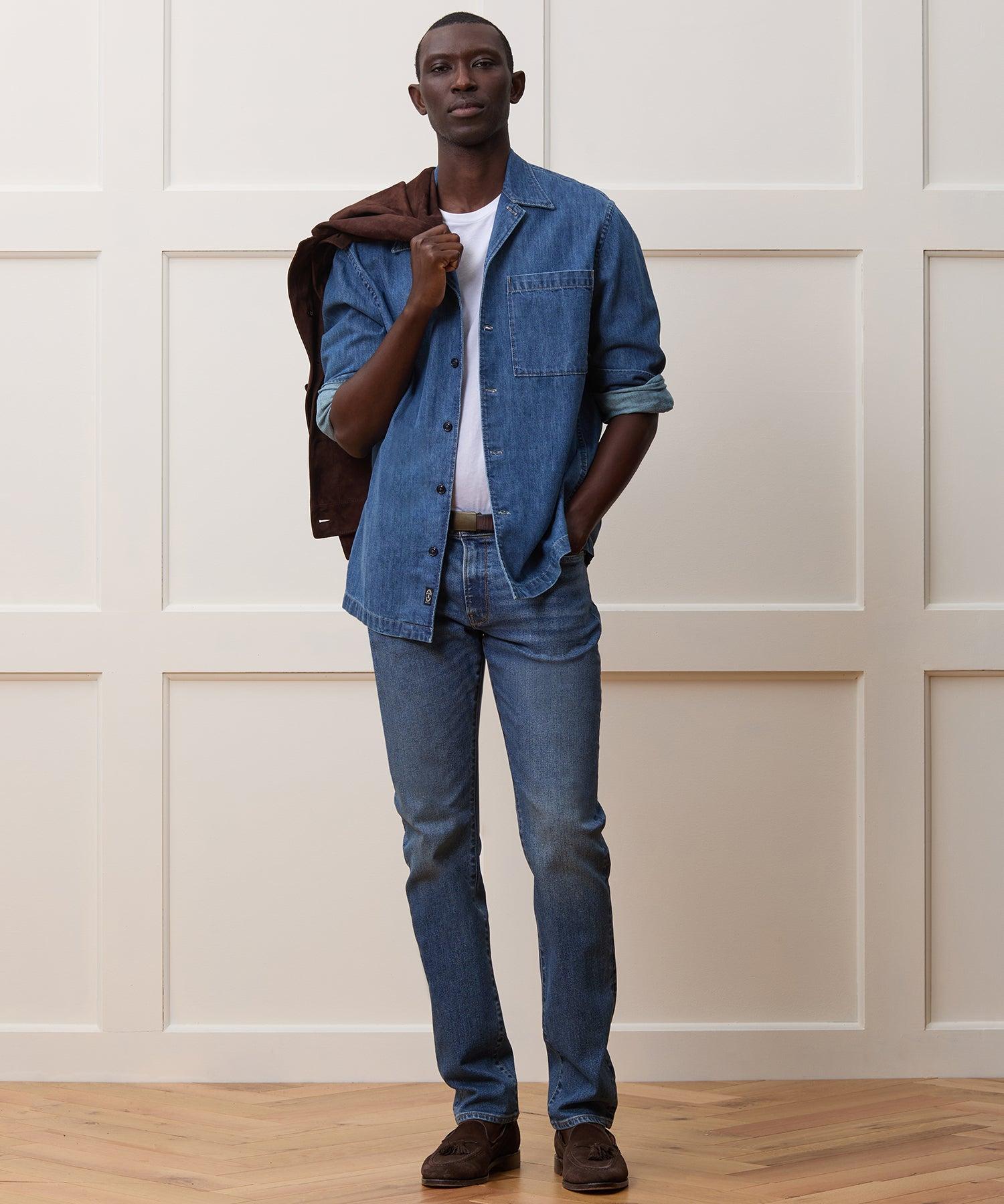Denim Camp Collar Overshirt Product Image