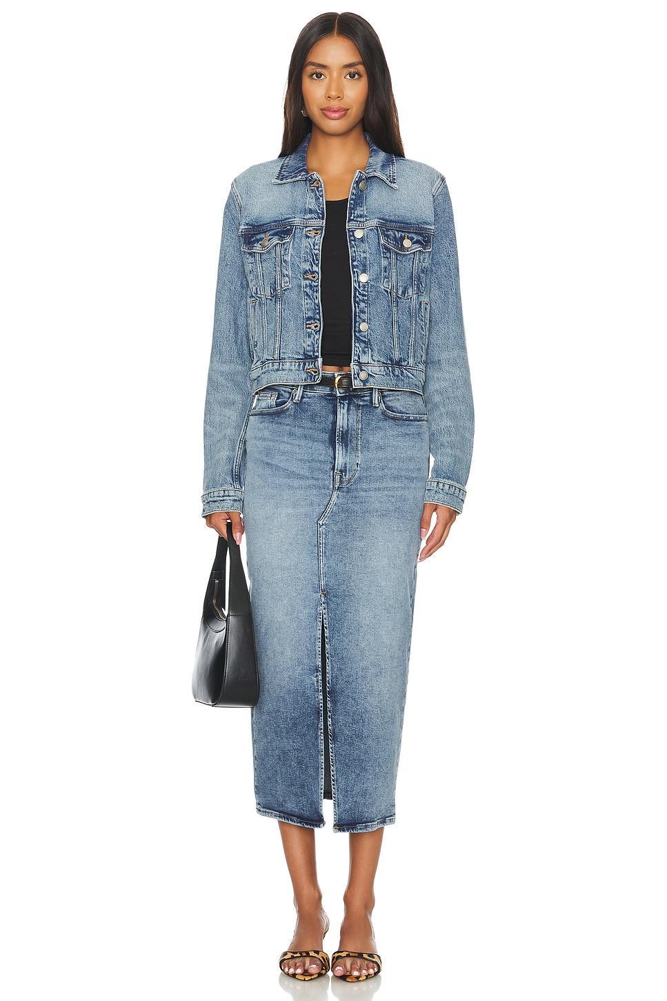 Slit Front Midi Skirt Good American Product Image