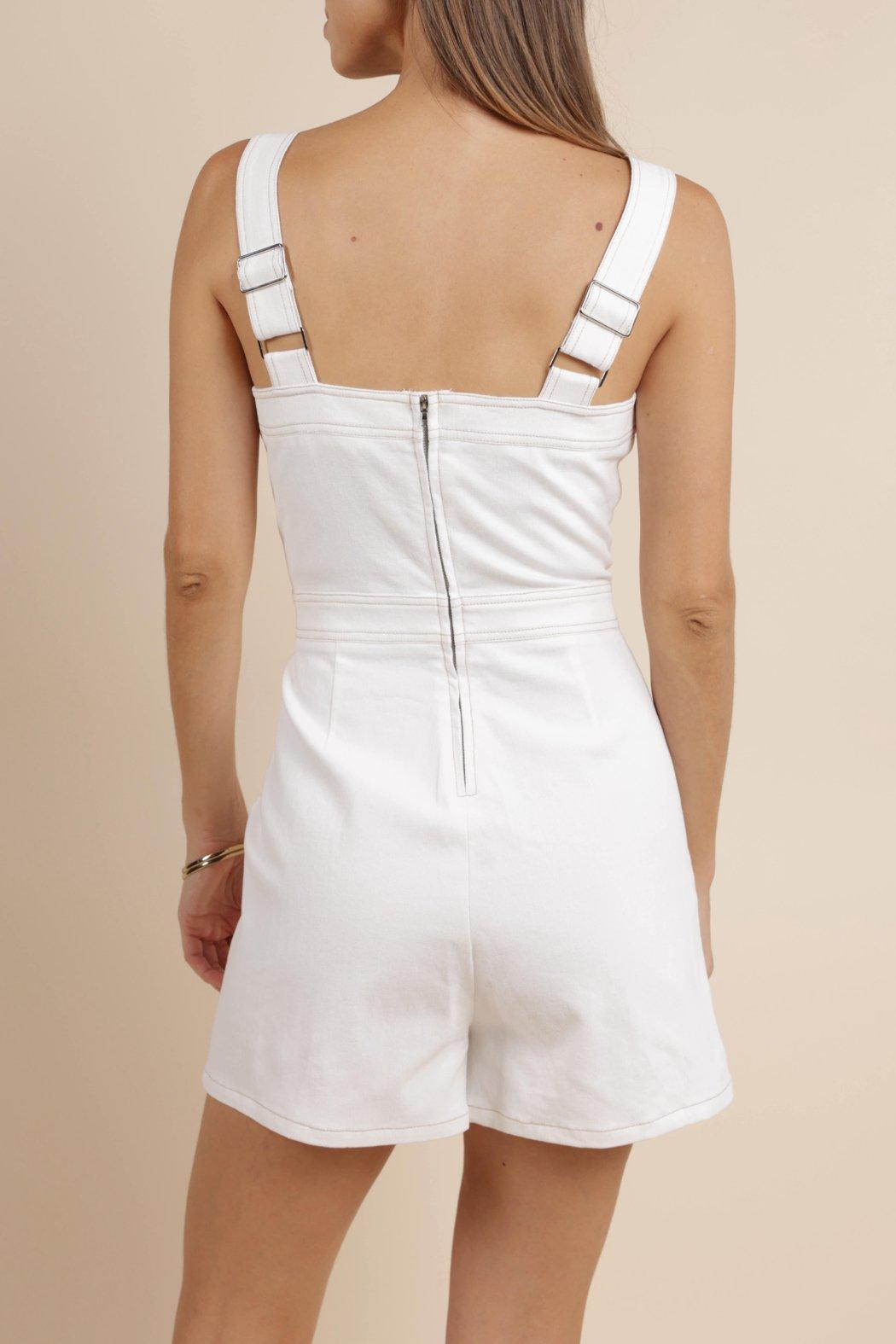Layla Stretch Twill Romper Product Image