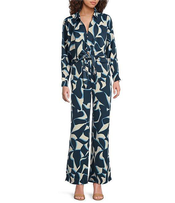 Lucy Paris Coordinating Rue Geo Print Wide Leg Pants Product Image