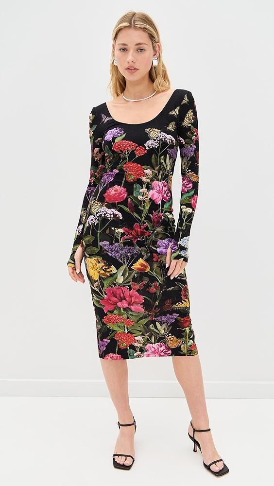 alice + olivia Delora Scoop Neck Midi Dress | Shopbop Product Image