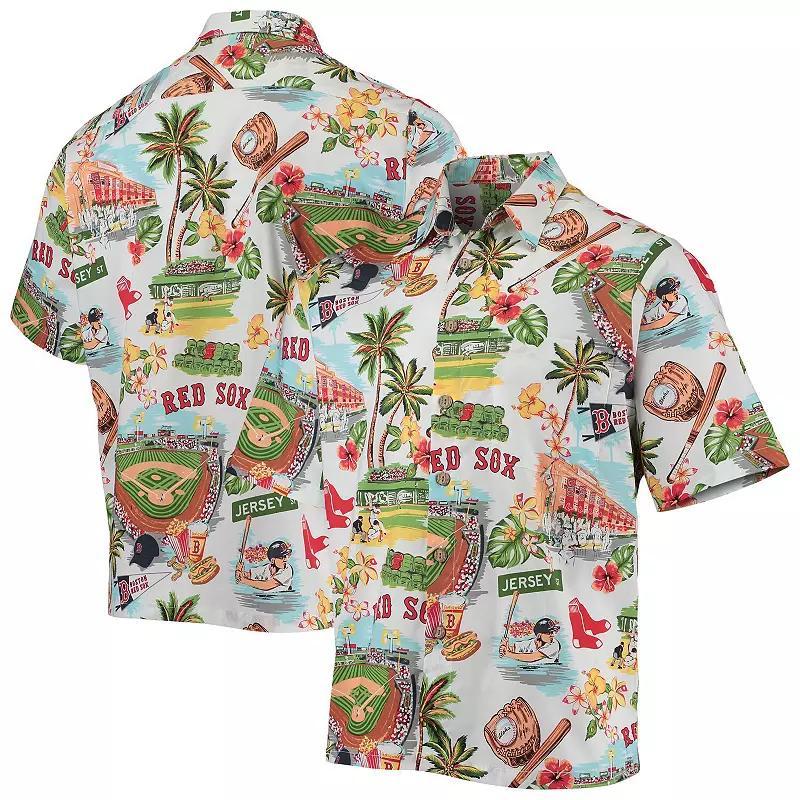 Men's Reyn Spooner White Boston Red Sox Scenic Button-Up Shirt, Size: Small Product Image