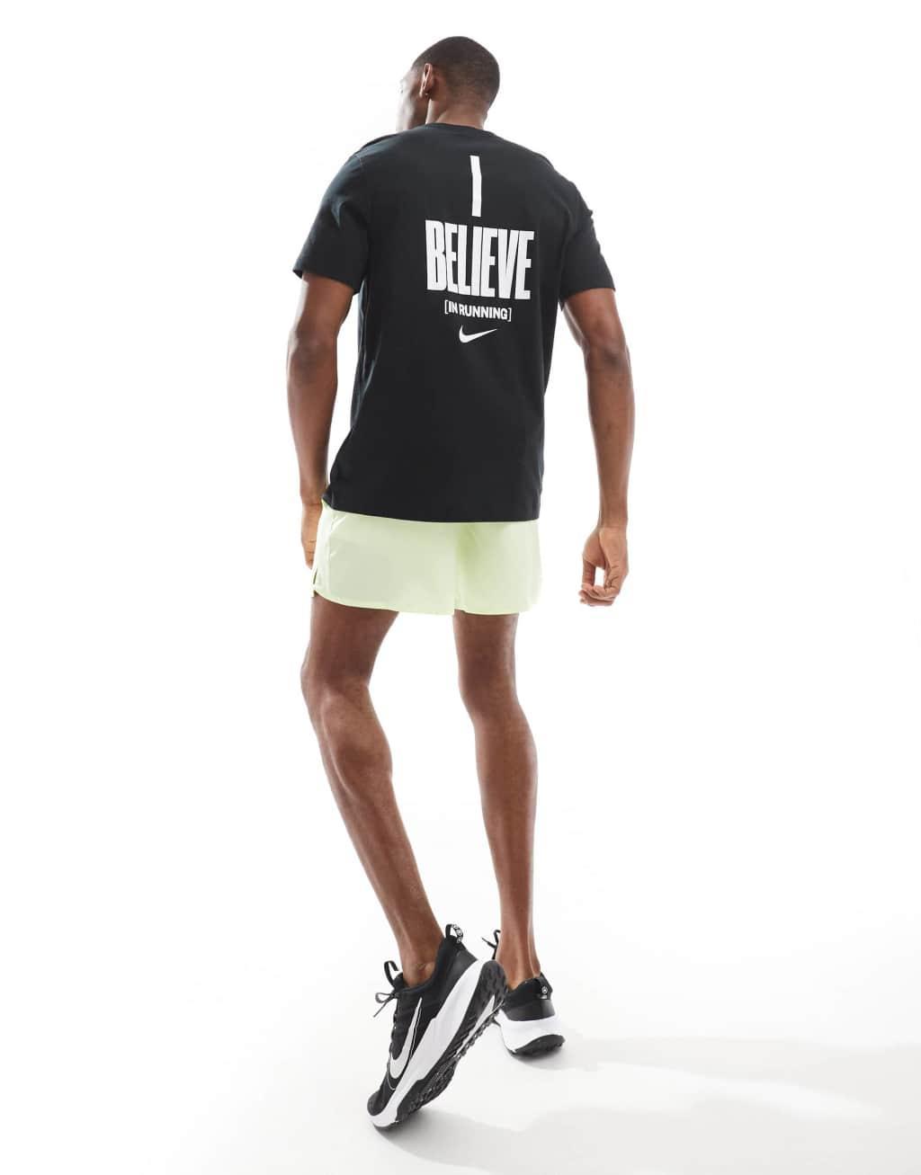 Nike Running IYKYK graphic T-shirt in black Product Image