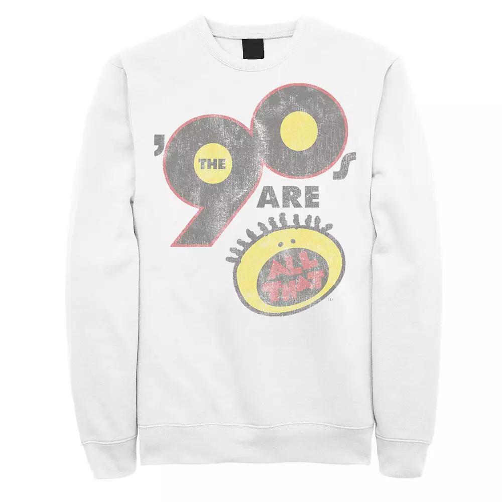 Men's Nickelodeon All That The Nineties Are Vintage Retro Sweatshirt, Size: XL, White Product Image