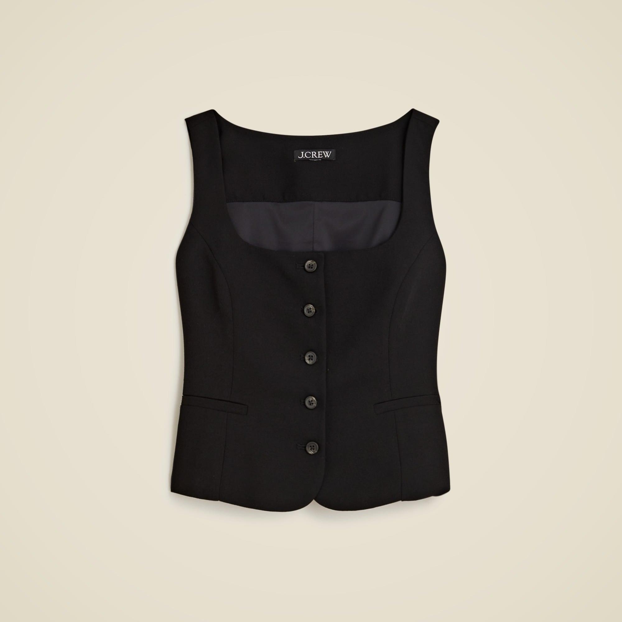 Scoopneck vest in drapey crepe Product Image
