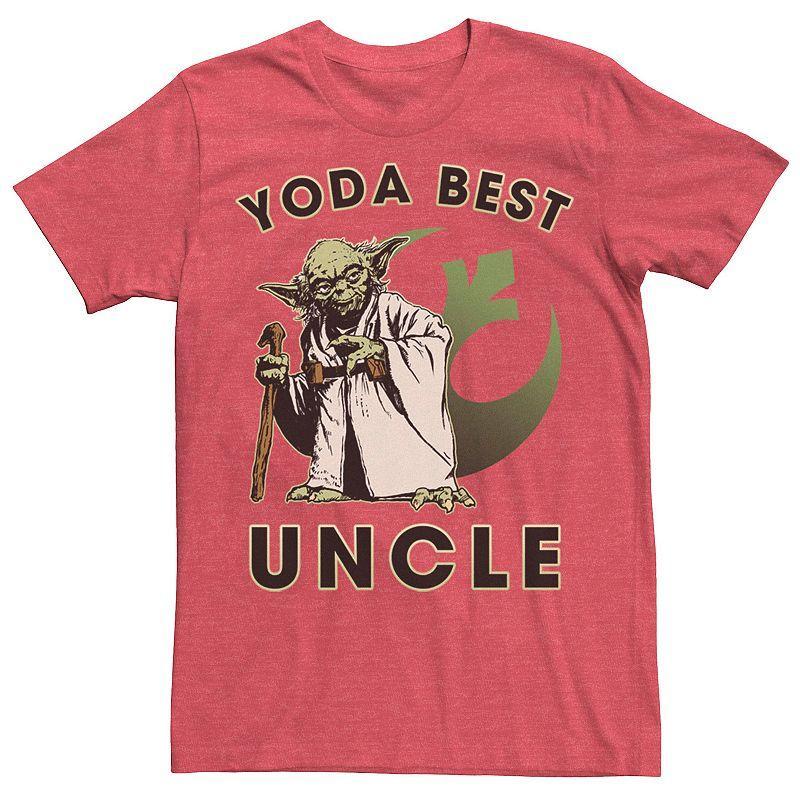 Men's Star Wars "Yoda Best Uncle" Rebel Logo Tee, Size: XXL, Red Grey Product Image