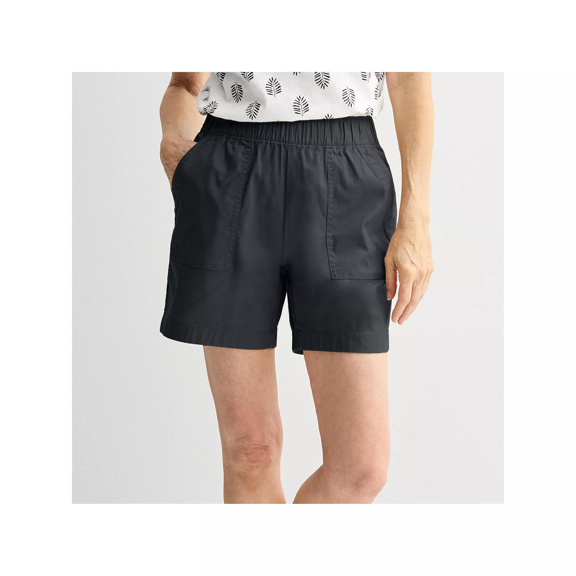 Petite Croft & Barrow® Pull On Twill Shorts, Women's, Size: XL Petite, Manolo Green Product Image