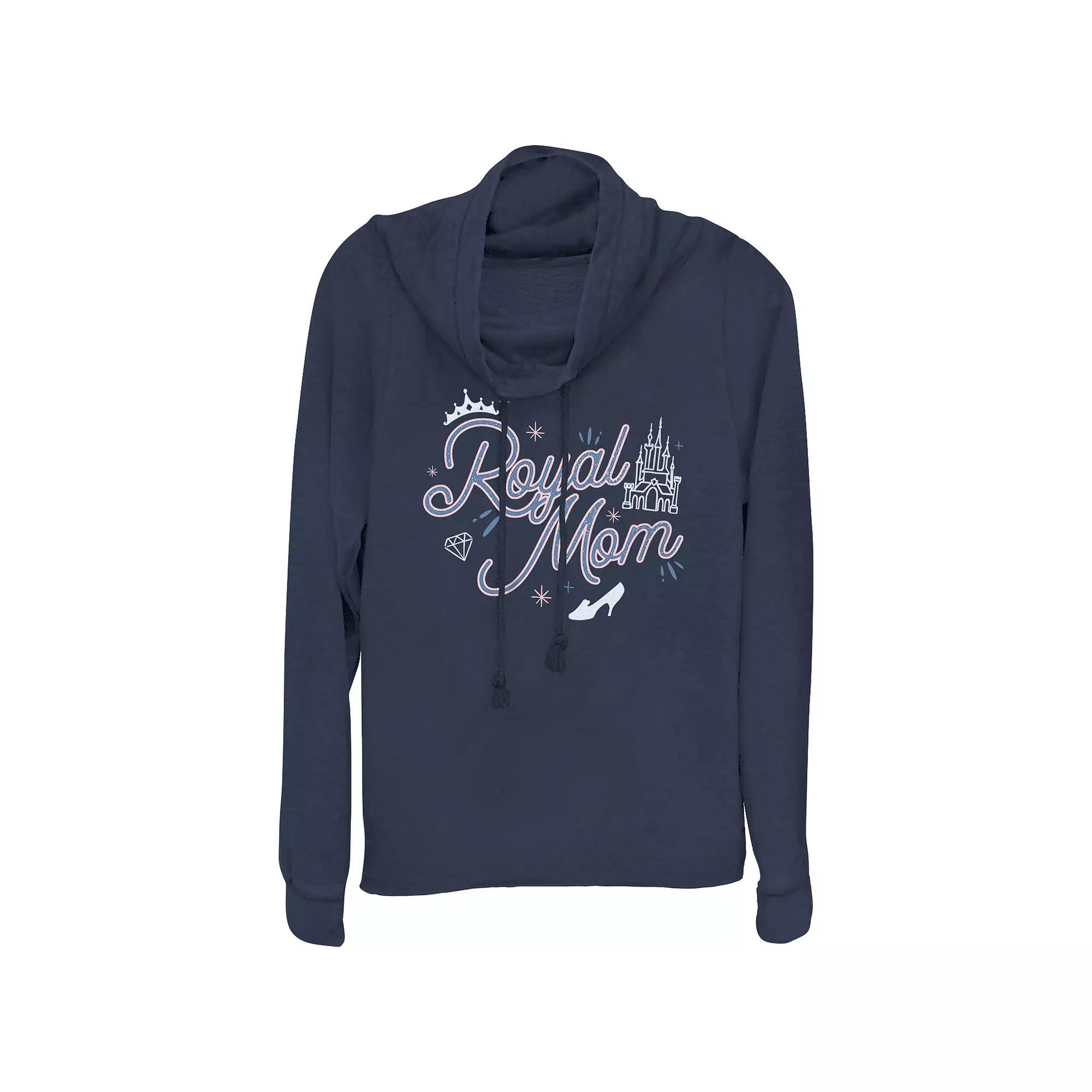 Juniors' Lilo & Stitch Rock Poster Stitch Cowlneck Graphic Lightweight Long Sleeve, Girl's, Size: XL, Blue Product Image