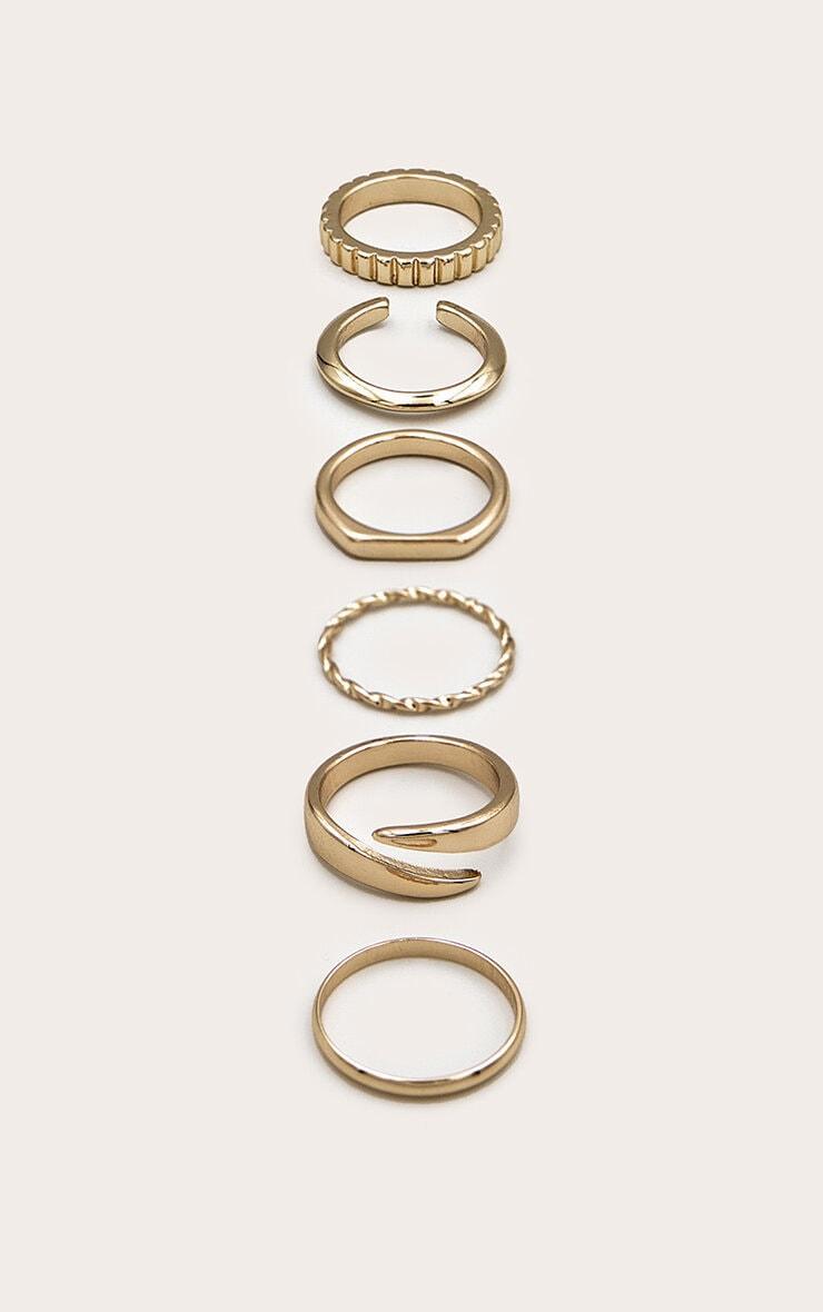 Gold Abstract Assorted Multipack Rings Product Image