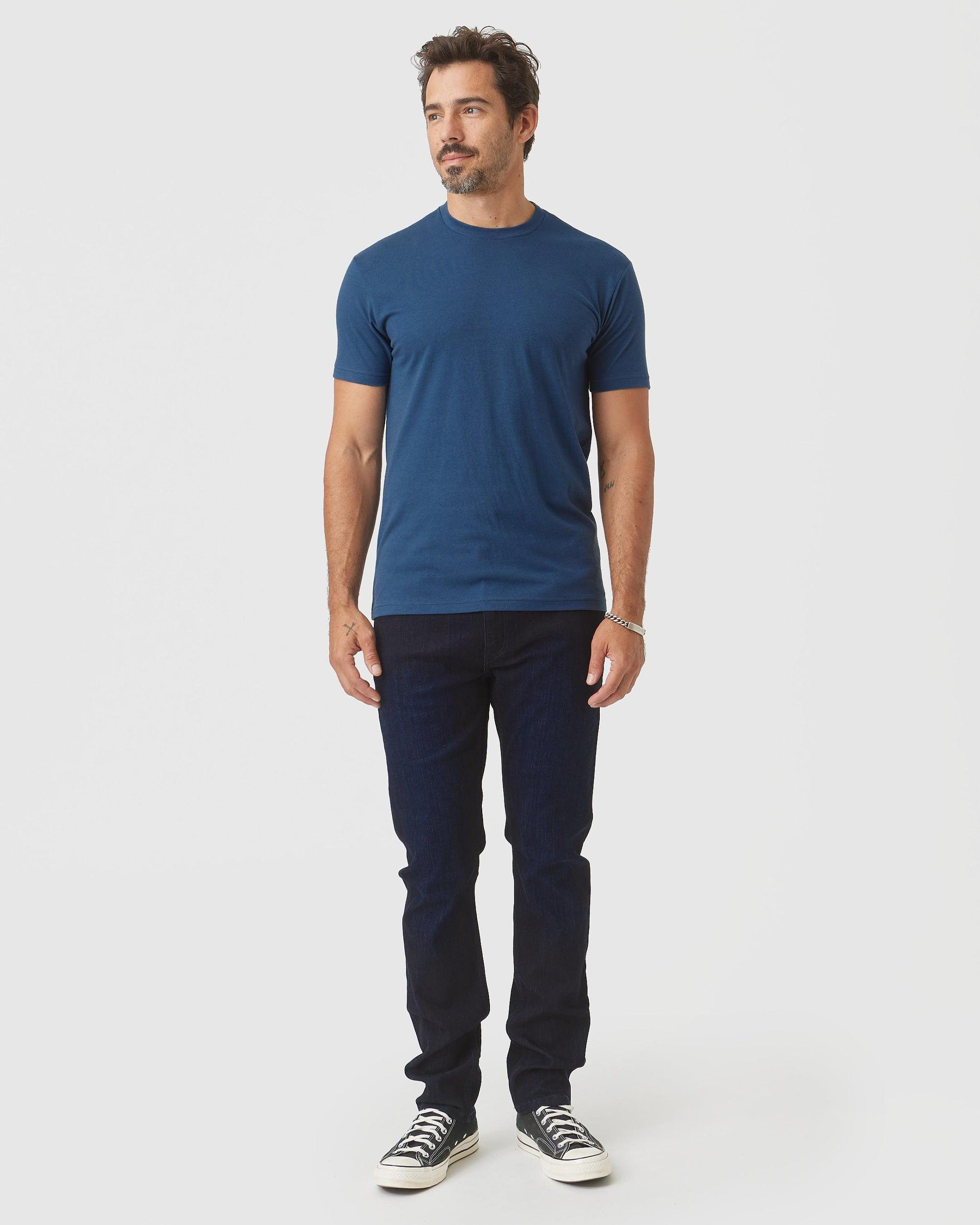 Deep Sea Blue Short Sleeve Crew Neck Tee Product Image