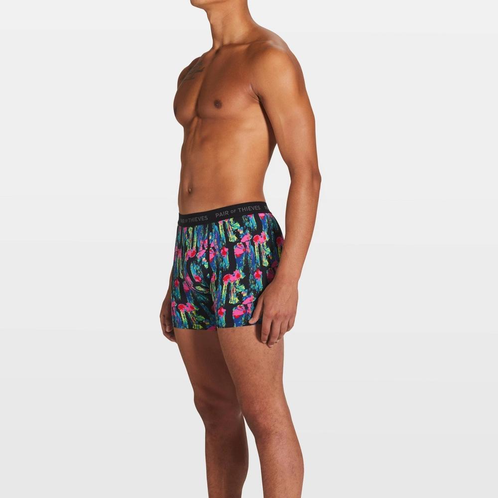 Pair of Thieves Mens Super Fit Flamingo Boxer Briefs M: Lightweight Mesh, Full Waistband Elastic Product Image