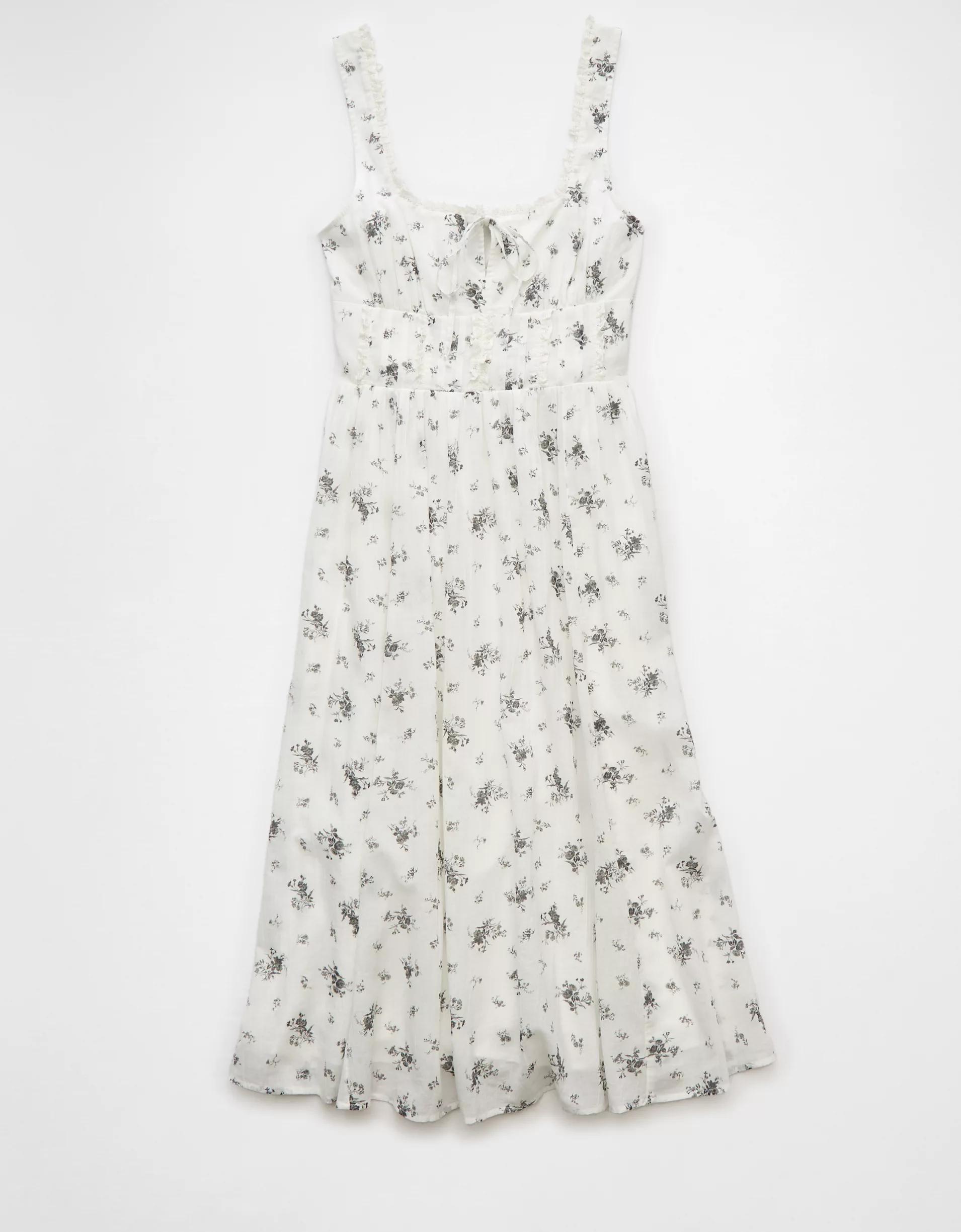 AE Corset Floral Midi Dress Womens Product Image