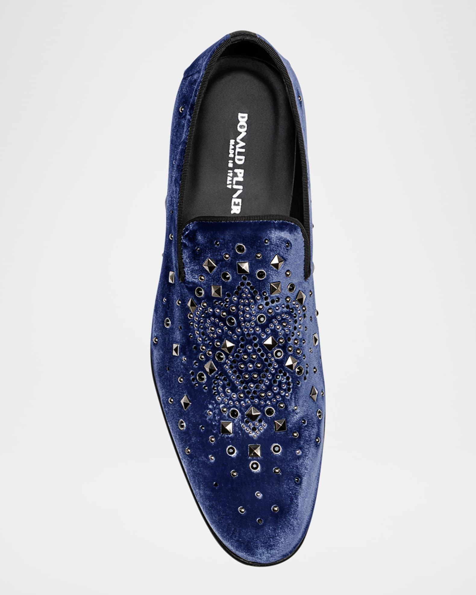 Men's Spencer Velvet Rhinestone Loafers Product Image