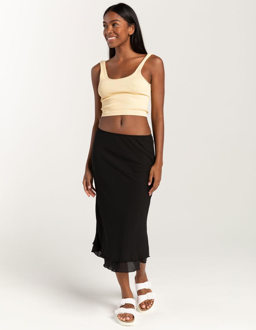 FULL TILT Seamless Low Back Womens Tank Top - YELLOW Product Image