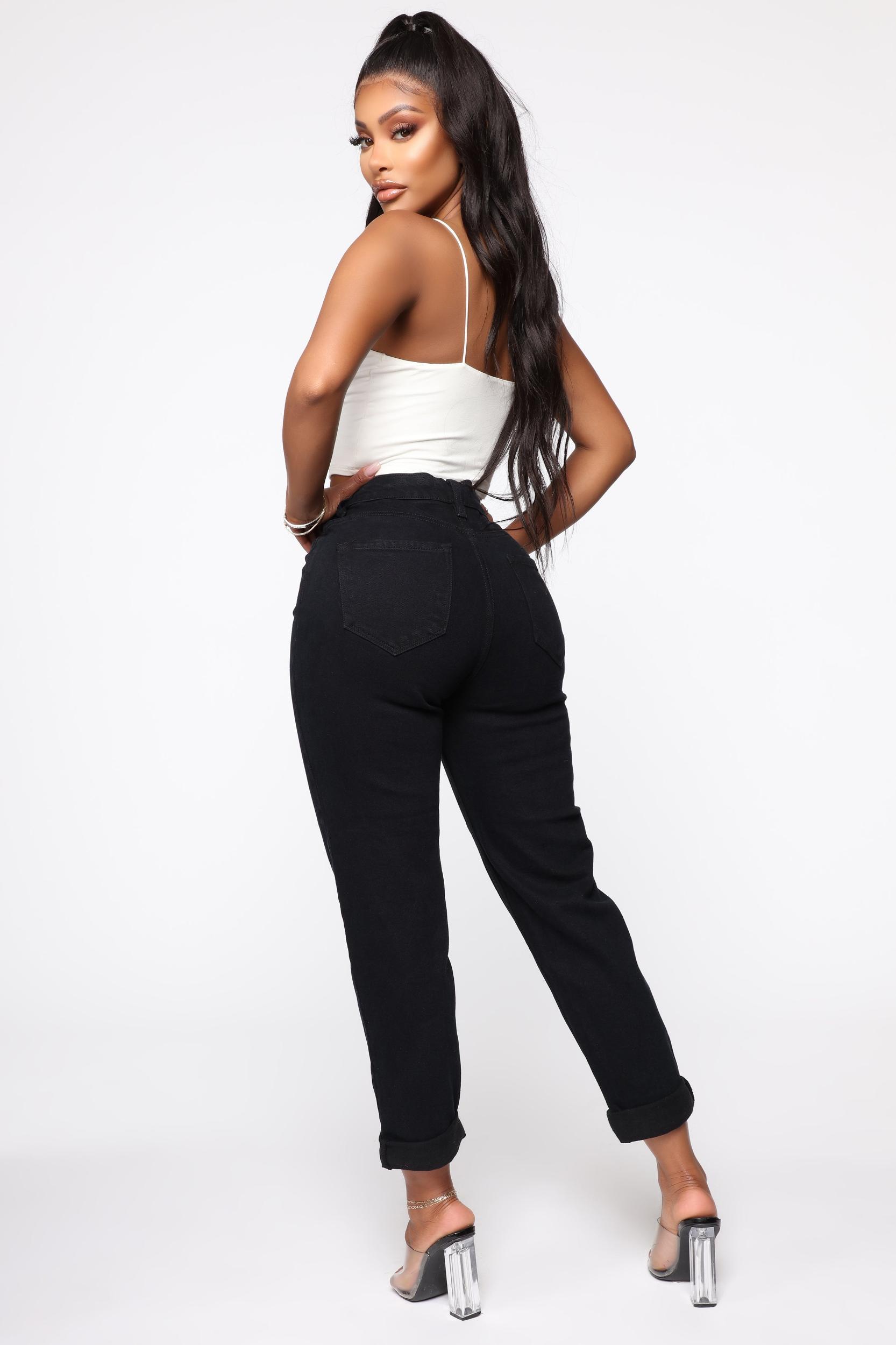 I Got It From My Mama Jeans - Black Product Image