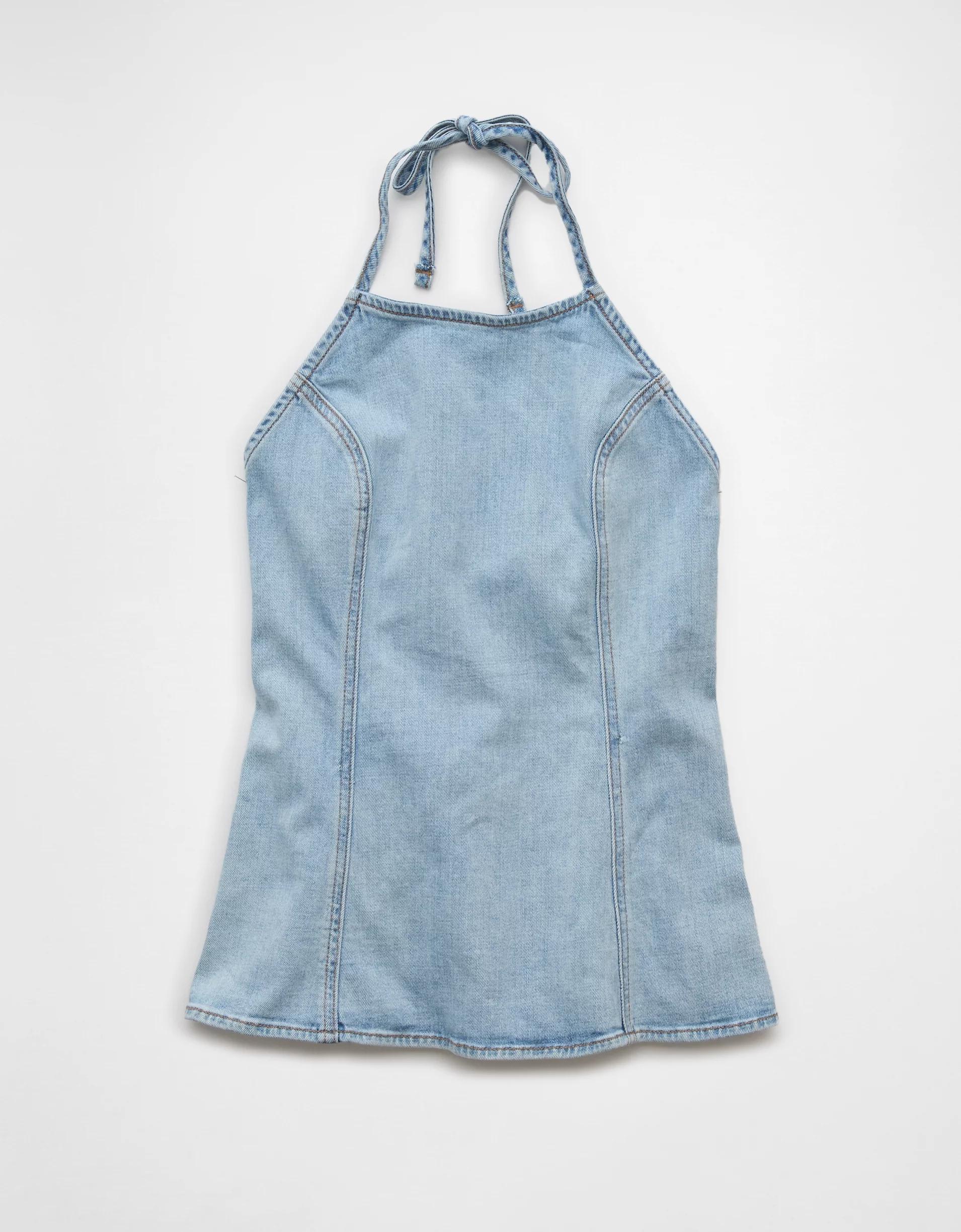 AE Denim Halter Top Product Image