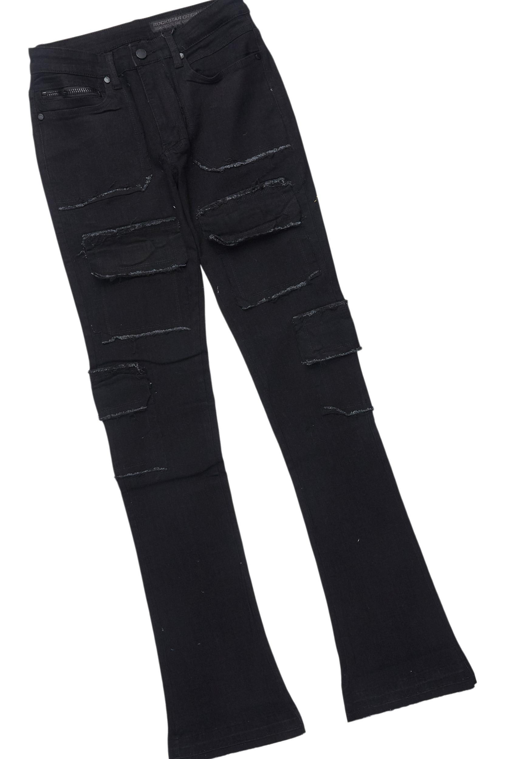 Grill Black T-Shirt/Stacked Flare Cargo Jean Male Product Image