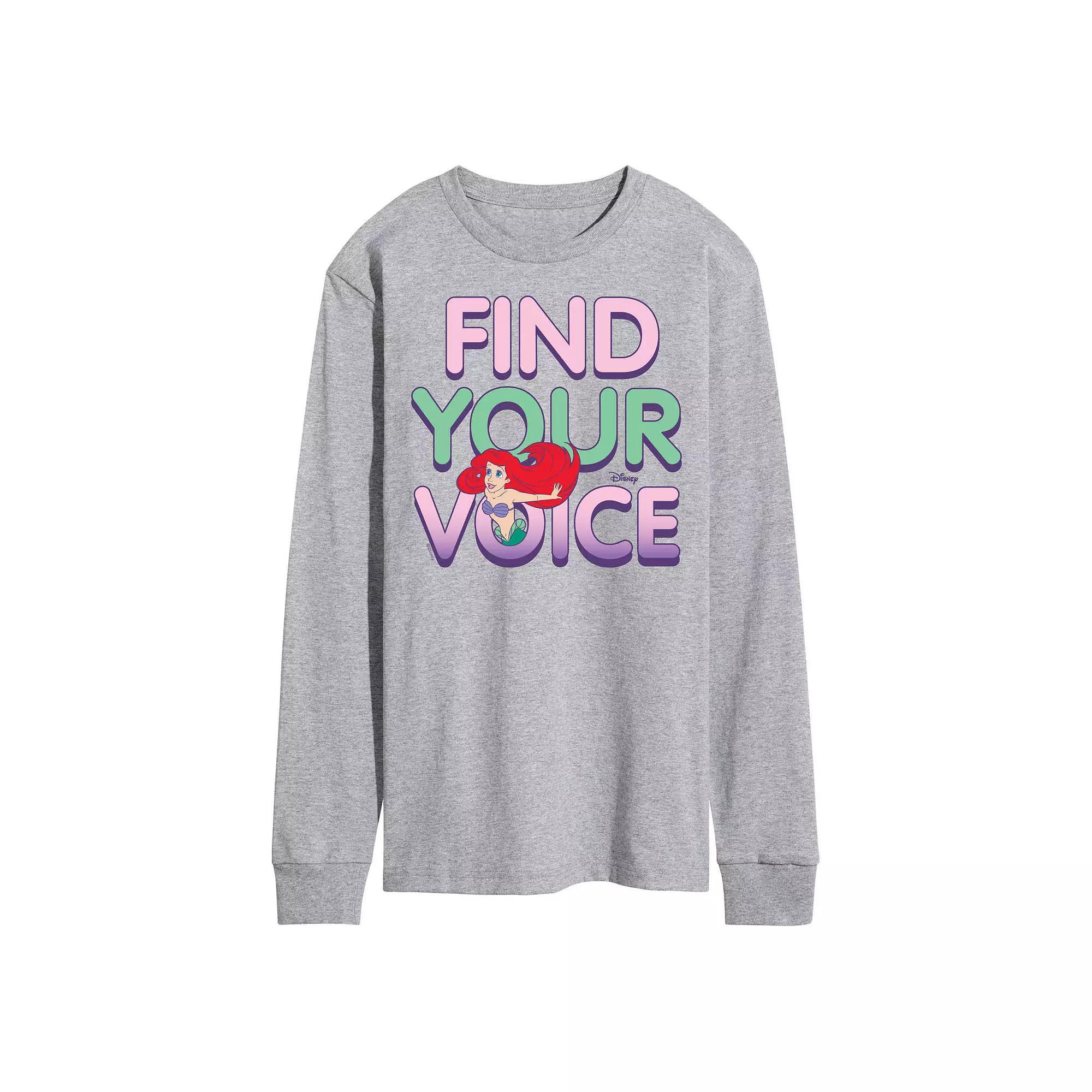 Disneys The Little Mermaid Mens Ariel Long Sleeve Tee Product Image