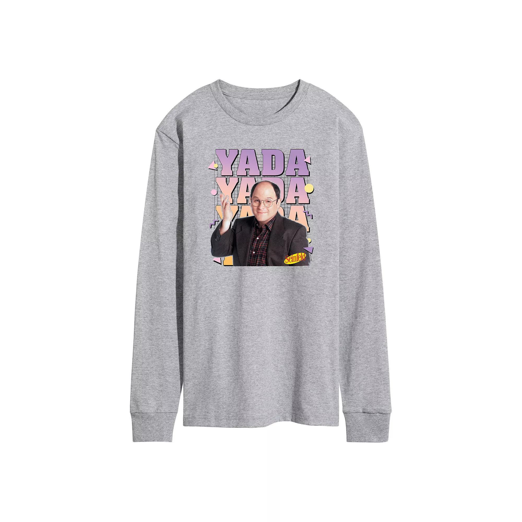 Mens Seinfeld Yada Yada Long Sleeve Graphic Tee Grey Gray Product Image