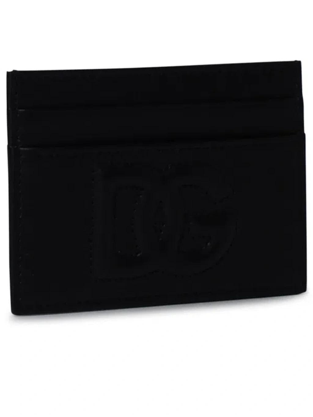 DOLCE & GABBANA Black Leather Card Holder Product Image
