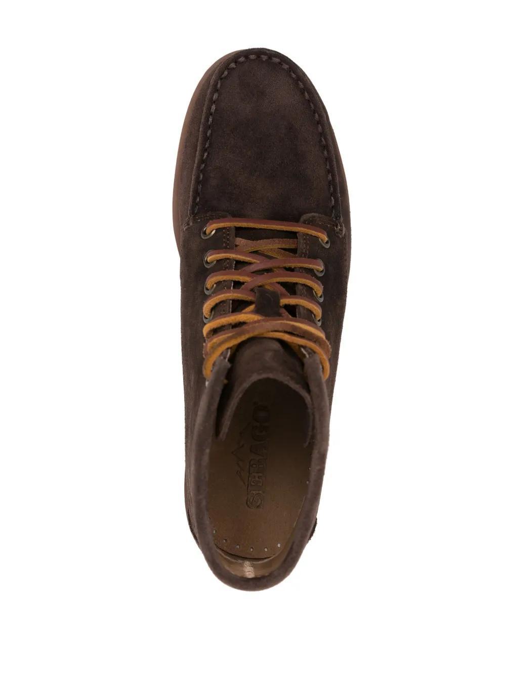 lace-up suede ankle boots Product Image