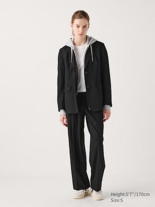 Womens Pleated Wide Pants Black Medium UNIQLO US Product Image
