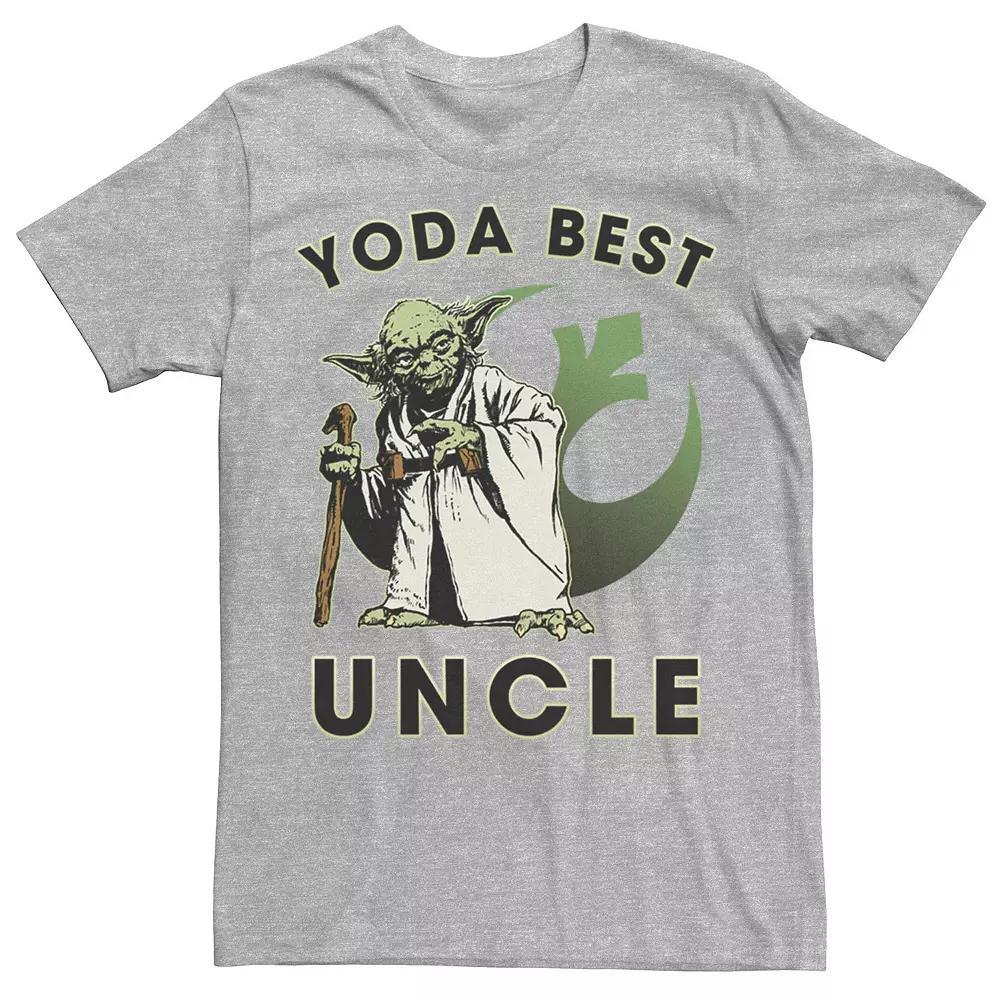 Men's Star Wars "Yoda Best Uncle" Rebel Logo Tee, Size: XXL, Red Grey Product Image
