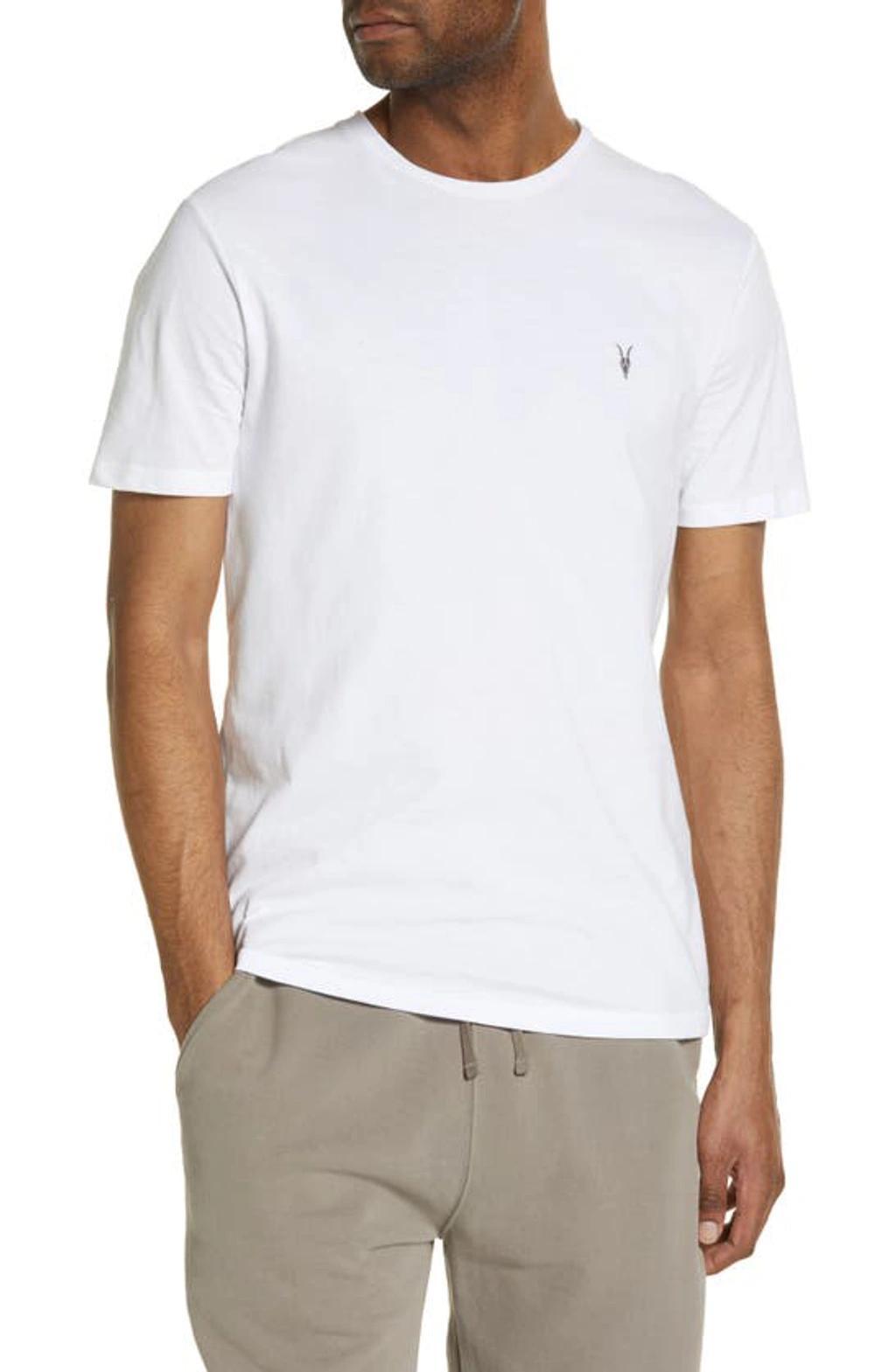 AllSaints Brace Tonic Crew Tee (Optic ) Men's Clothing Product Image