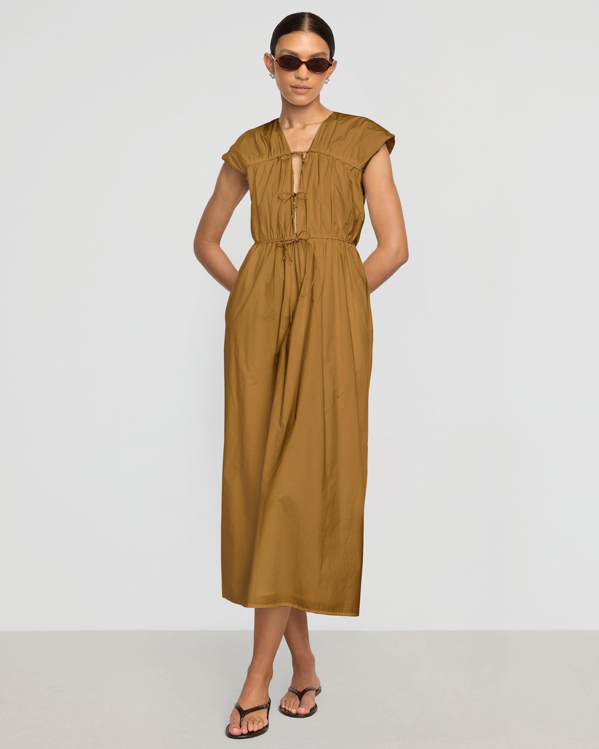 Shreya Tie-Front Organic Cotton Dress Product Image