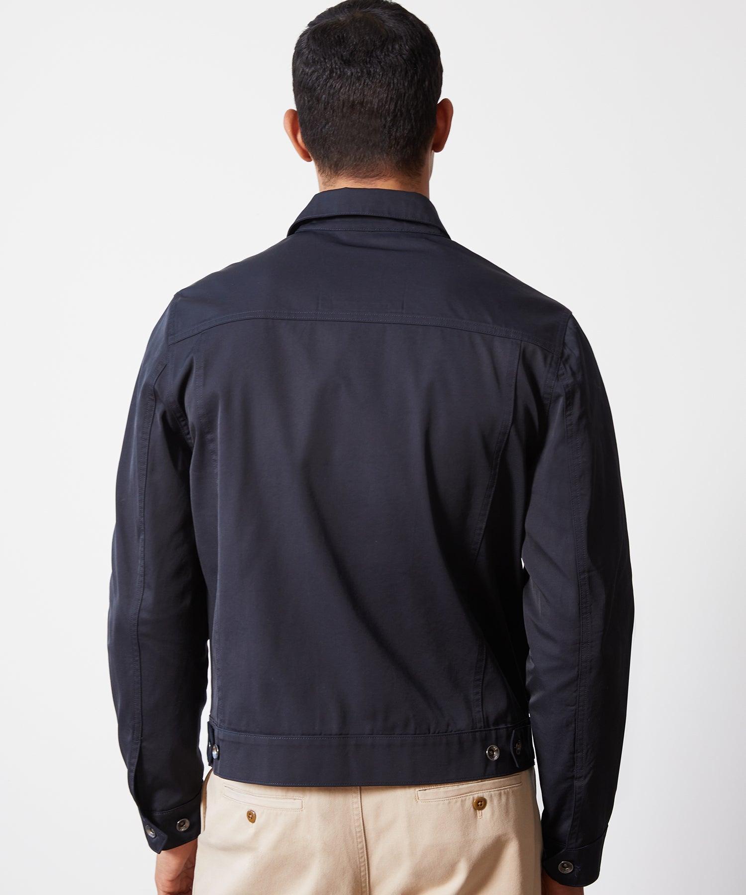 Italian Lightweight Dylan Jacket in Navy Product Image
