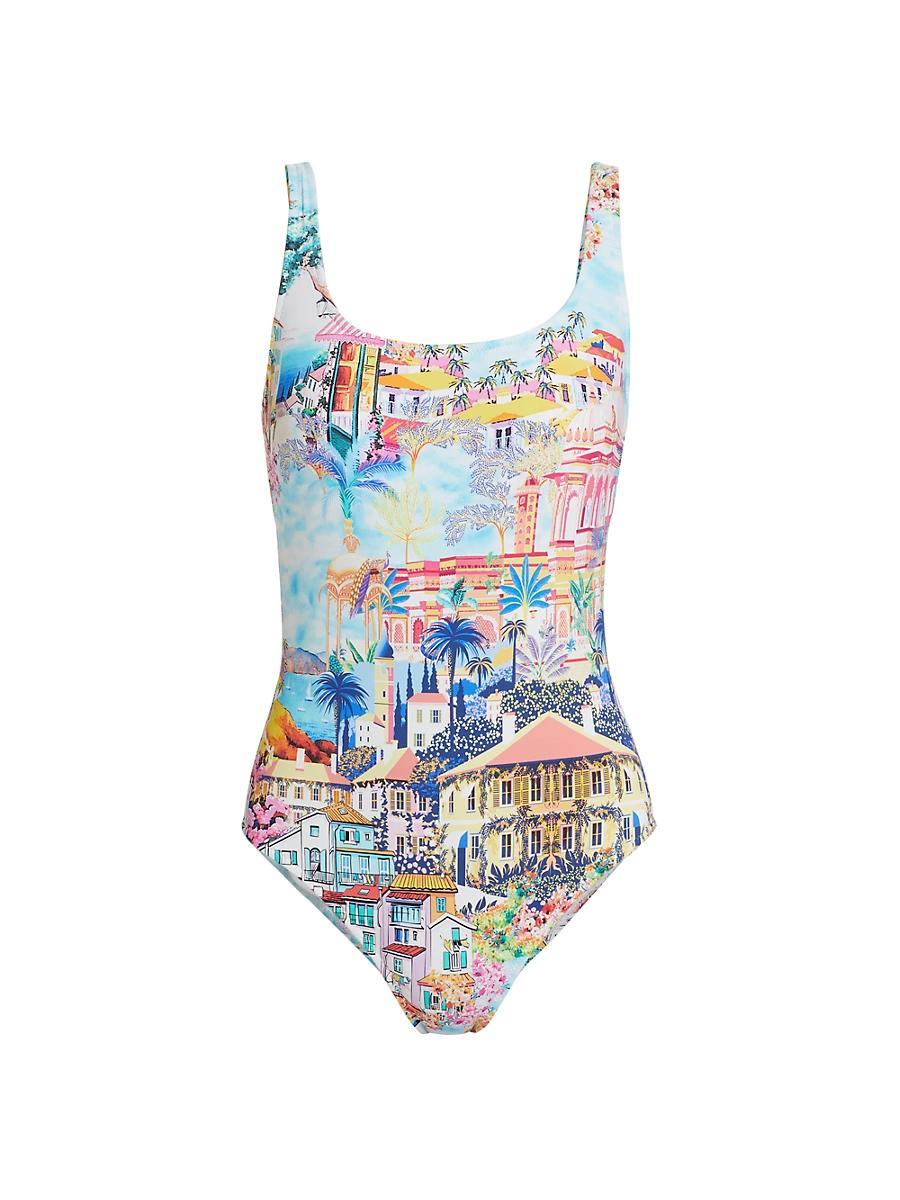 Womens Cannes Printed One-Piece Swimsuit Product Image