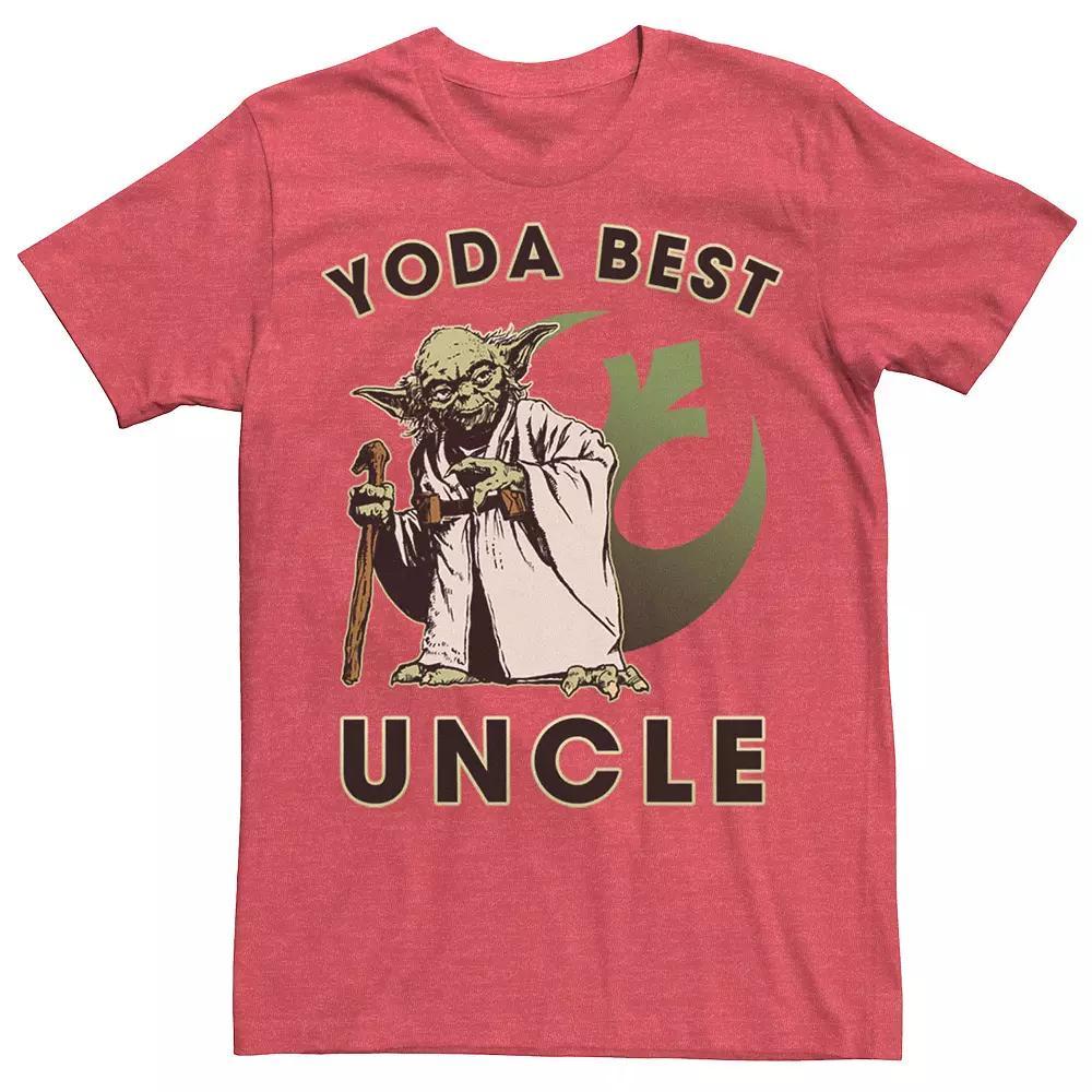 Men's Star Wars "Yoda Best Uncle" Rebel Logo Tee, Size: XXL, Red Grey Product Image