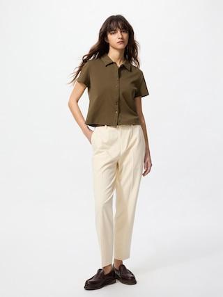 Womens Smart Ankle Pants 2-Way Stretch Natural XL UNIQLO US Product Image