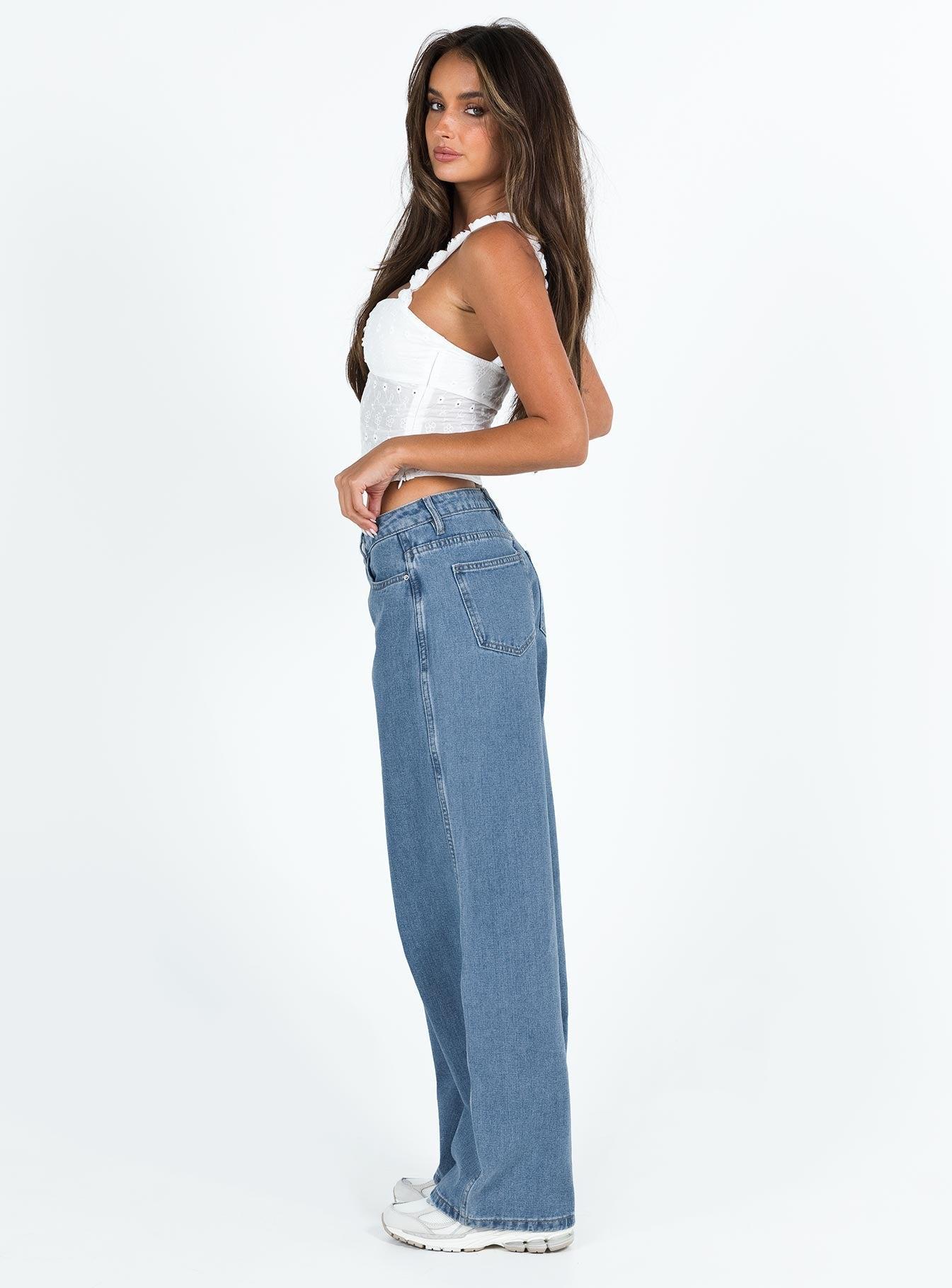 Maryanne Mid Rise Relaxed Jeans Mid Wash Denim Product Image