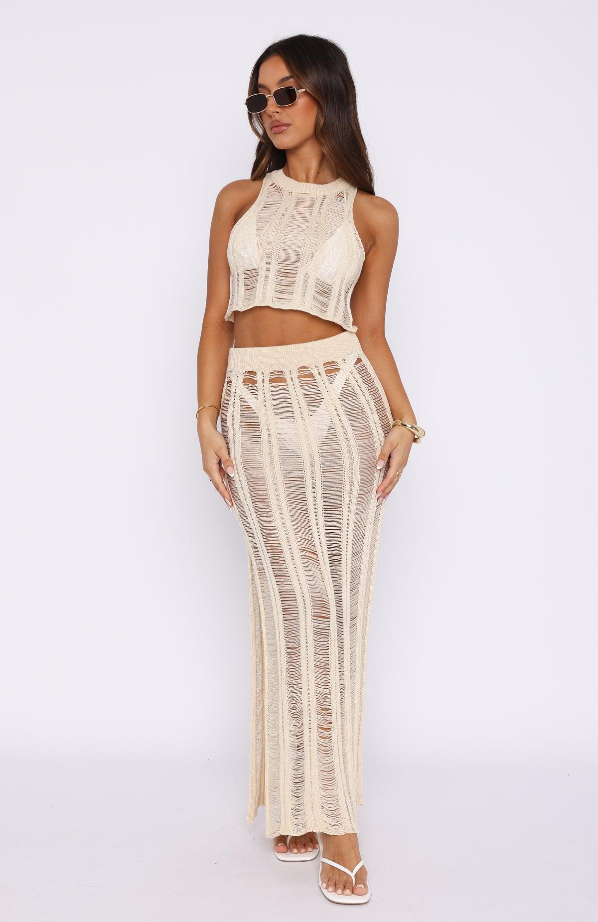 The Way You Move Crochet Top Cream Product Image