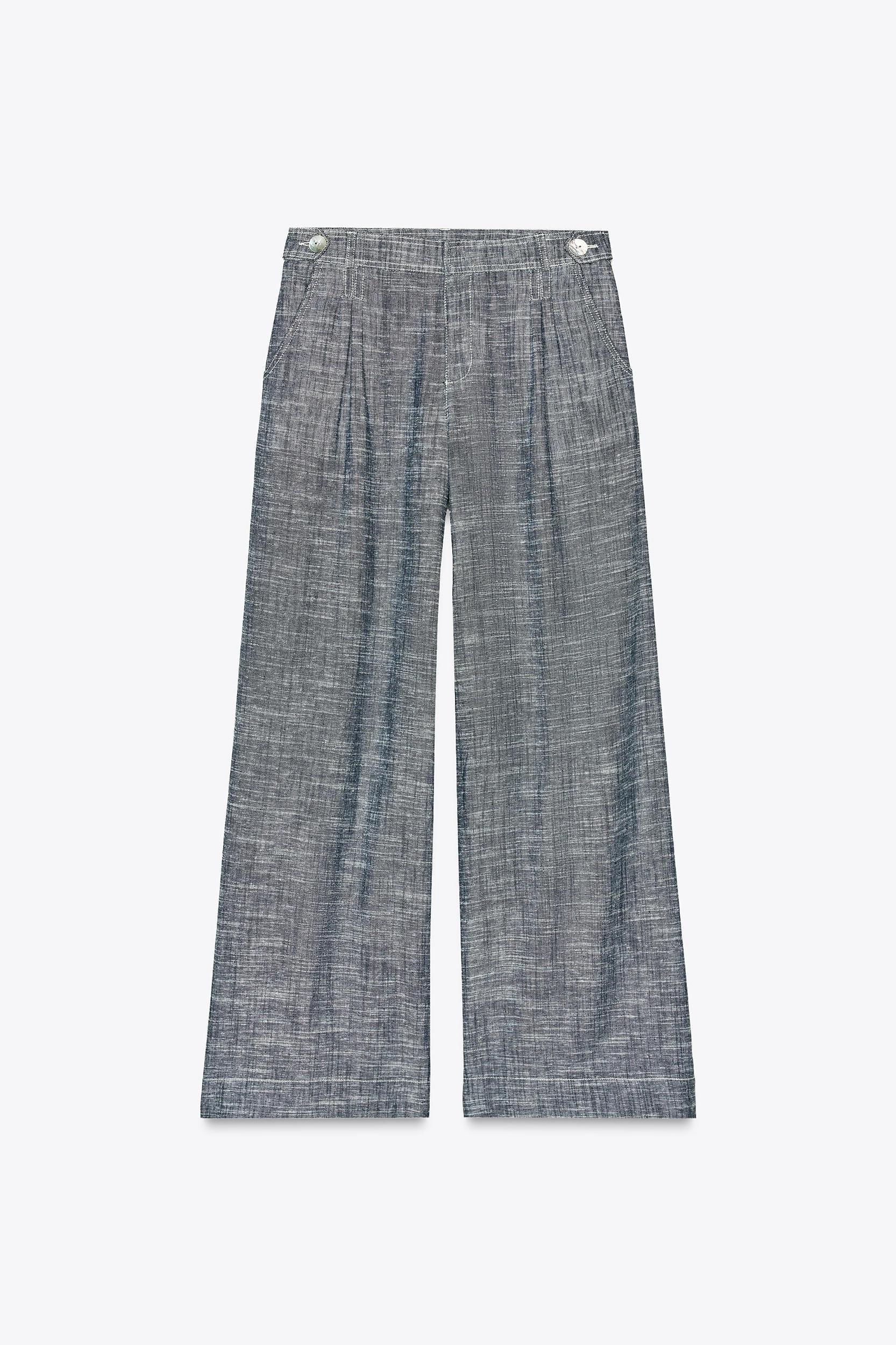 PLEATED WIDE LEG PANTS Product Image
