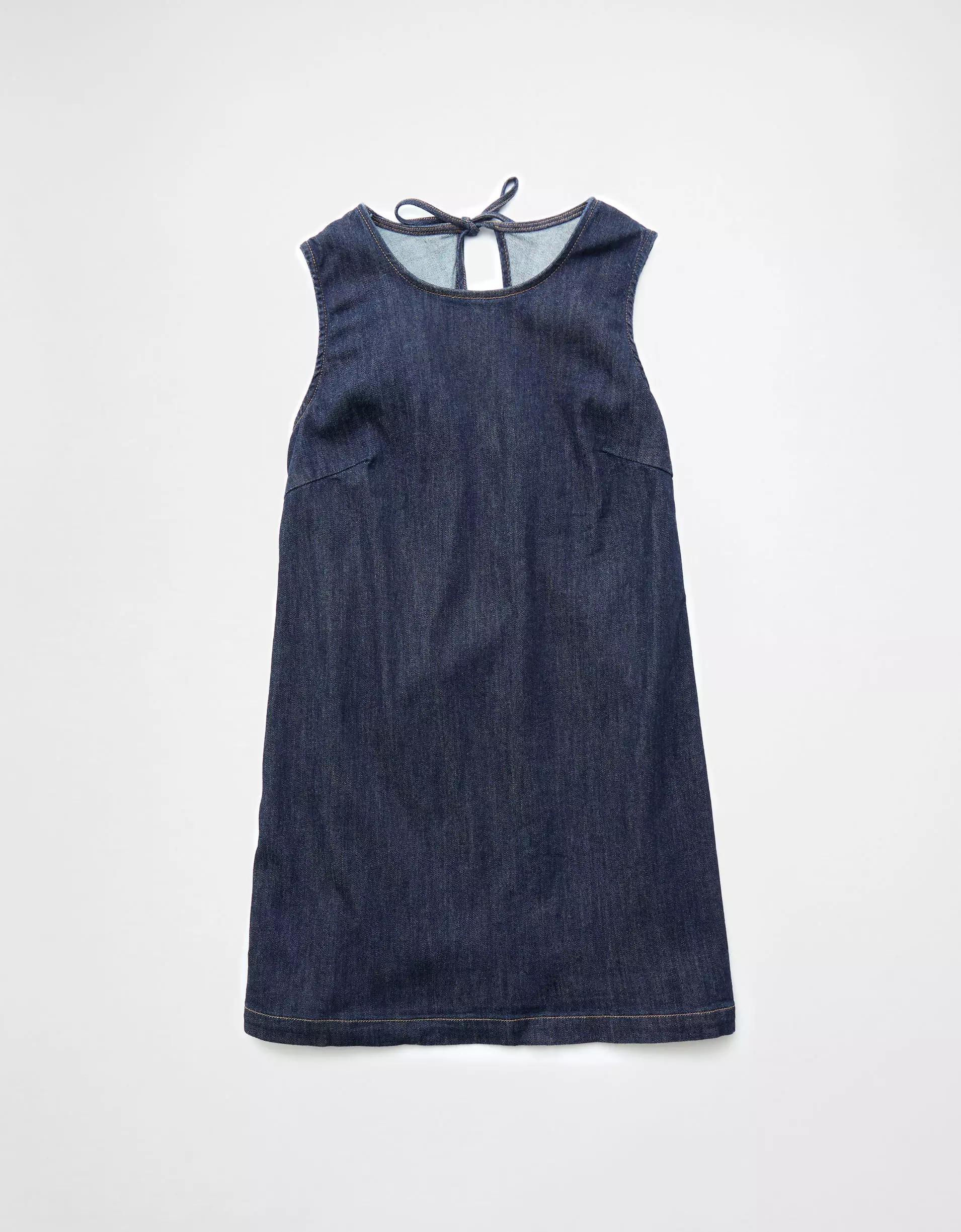 AE Denim Tie Back Mini Shift Dress Product Image