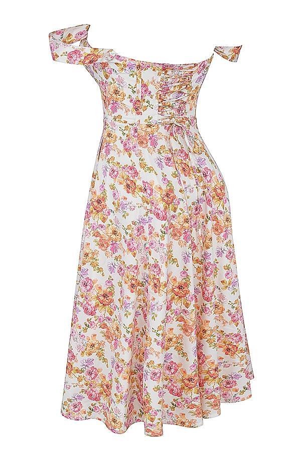 Saira Ivory Floral Midi Sundress Product Image