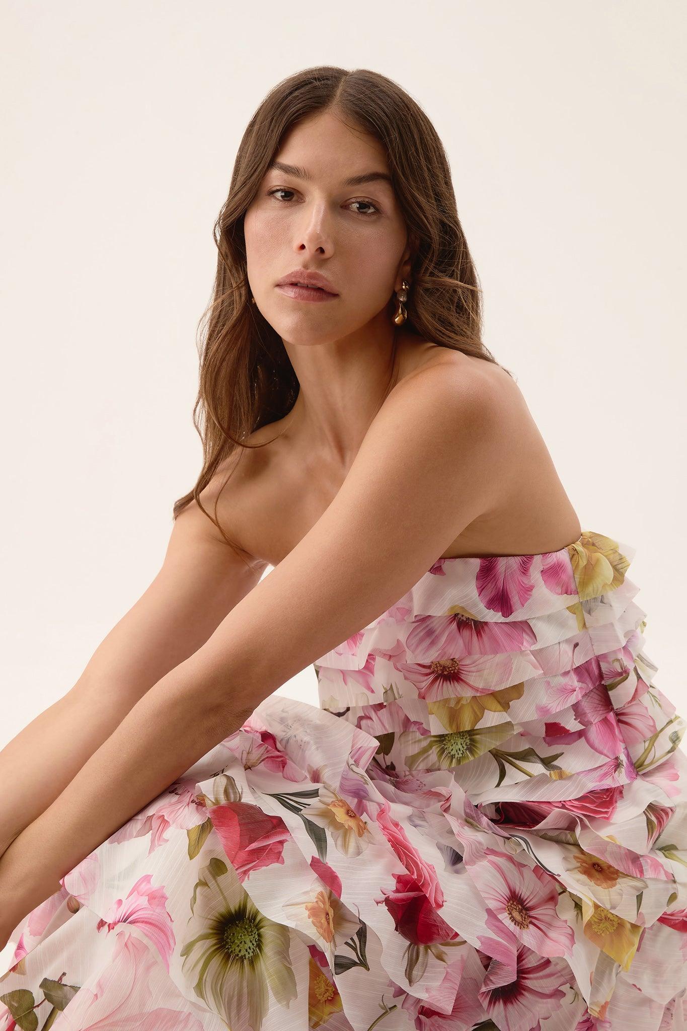 Fleur Pleated Gown Product Image