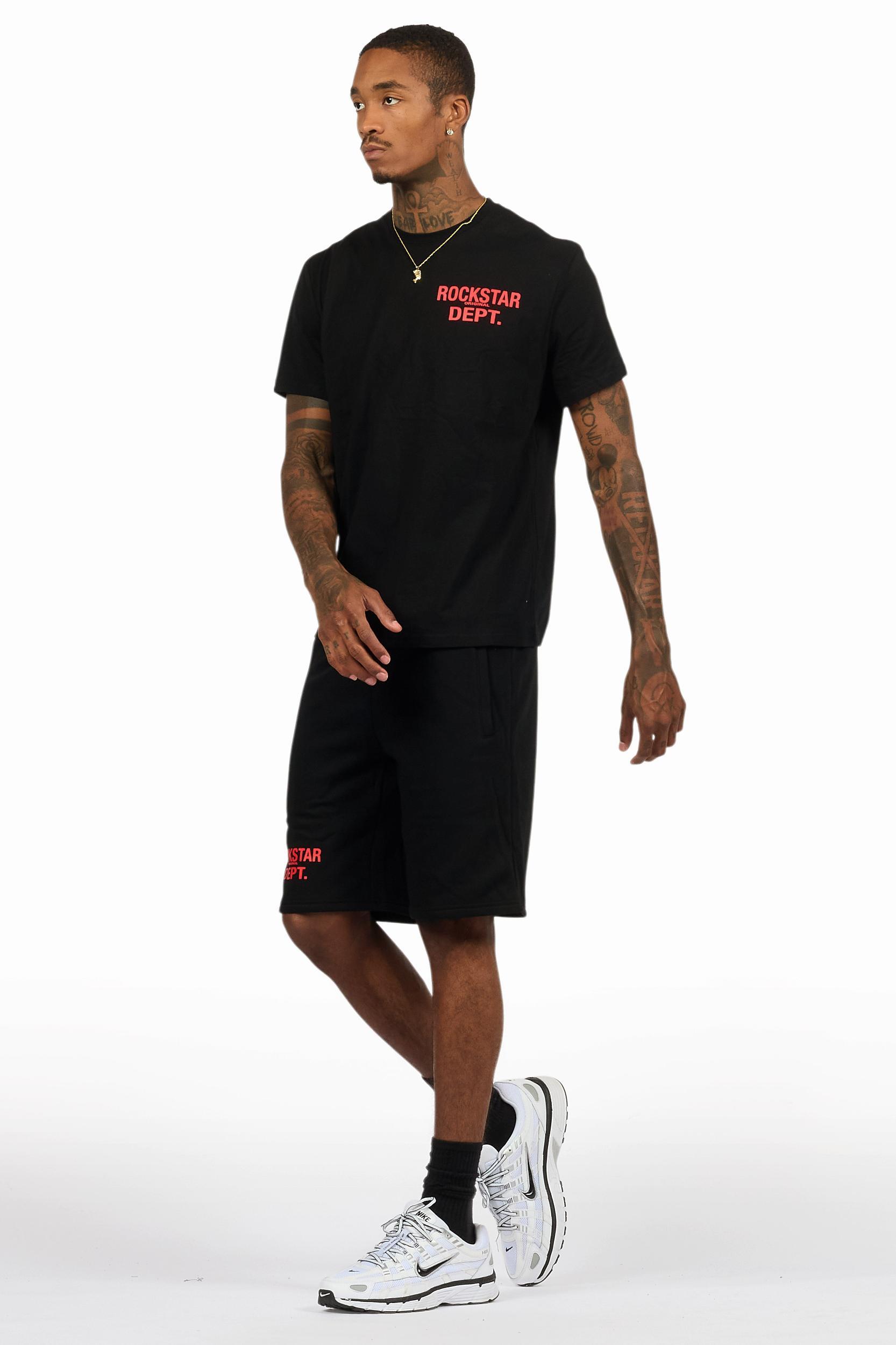Drako Black Muscle Tee/Denim Jort Set Male Product Image