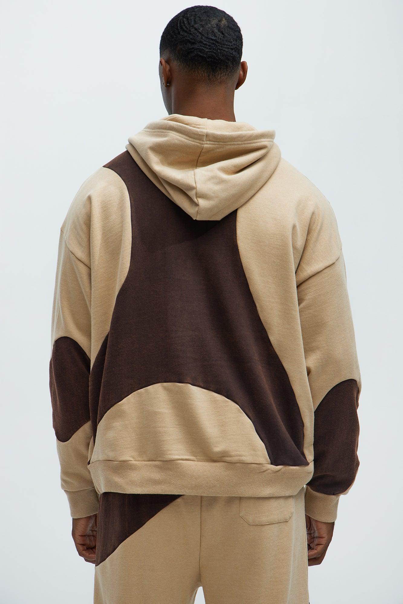 Washed Abstract Hoodie - Brown Product Image